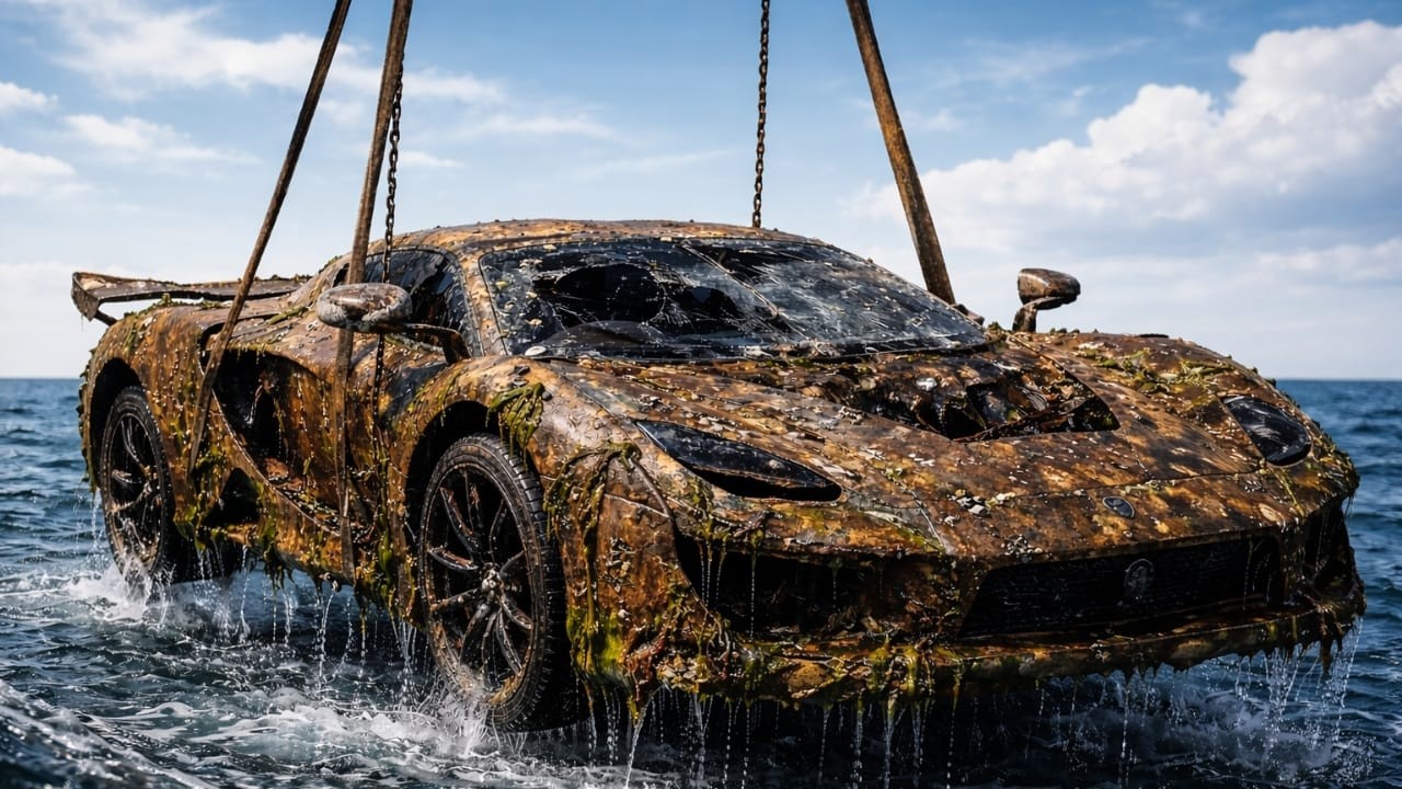 After Years Lost Beneath the Ocean This Bugatti Veyron’s Restoration Is Unbelievable ASMR .