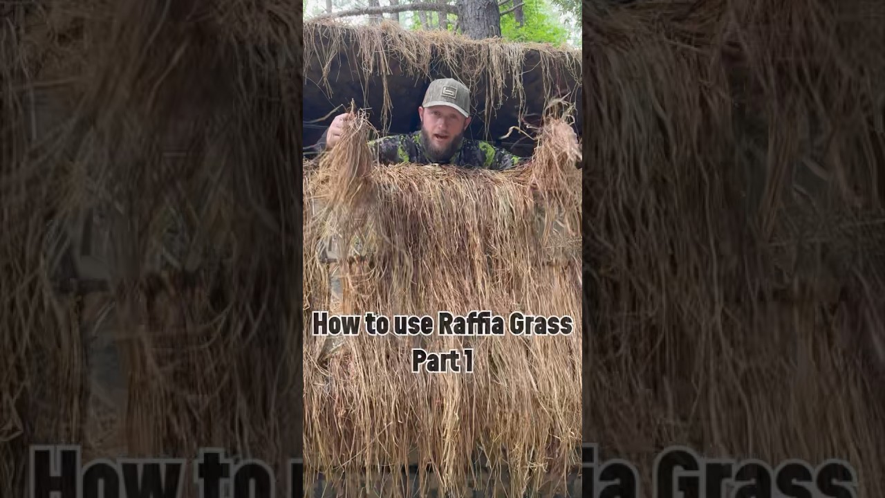 Как обработать рафией засидку на лодке. Часть 1. #охотанауток #утинаязасидка #камуфляж #водоплава...