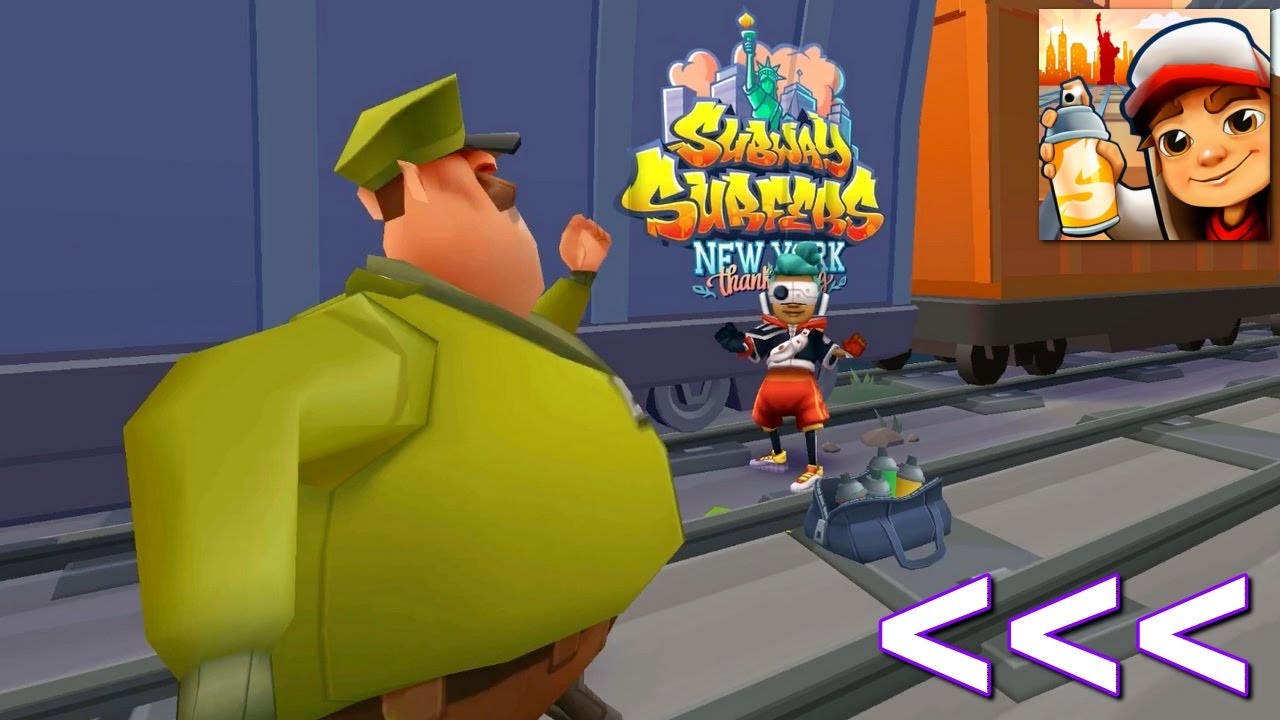 Subway Surfers - Slow Motion Reverse Gameplay HD Part 27 - New York Thanksgiving Andy Gamer (PC)