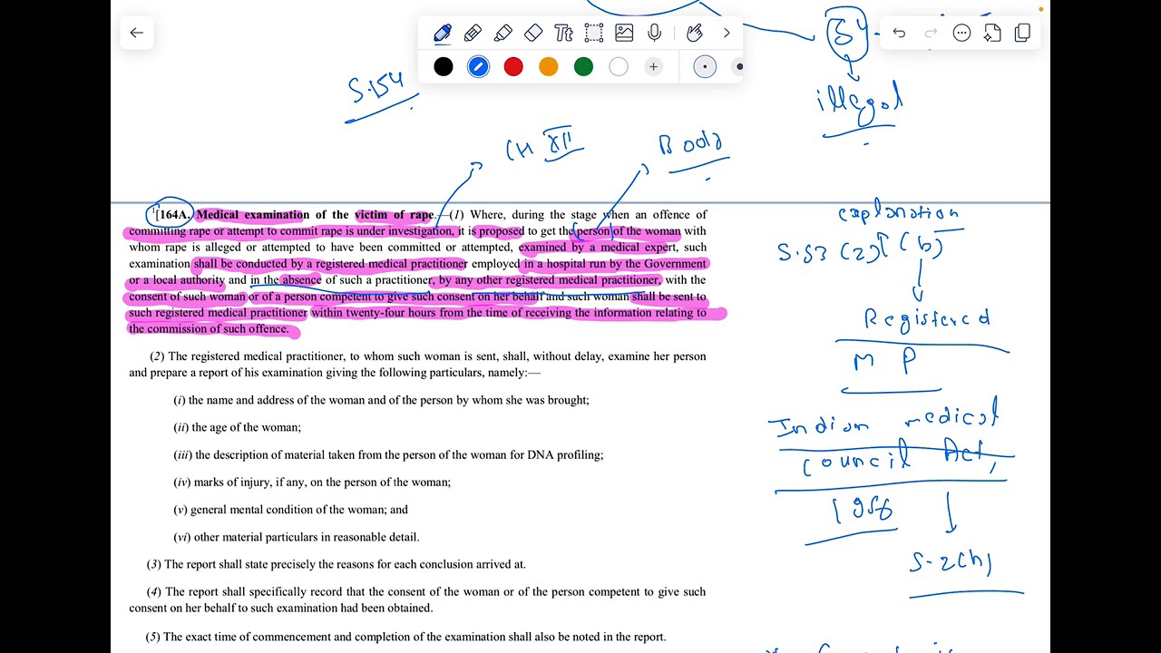 CRPC/BNSS Lecture-44 | Section 164A, 165, 166, 166A and 166B of CRPC