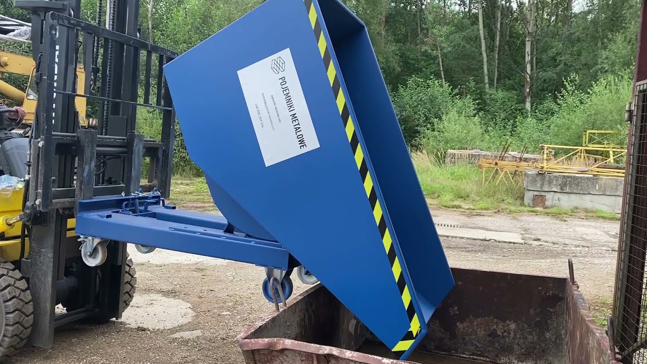 Pojemnik samowyładowczy, kontener, koleba TK 1100, instrukcja użytkowania. pojemniki-metalowe.com