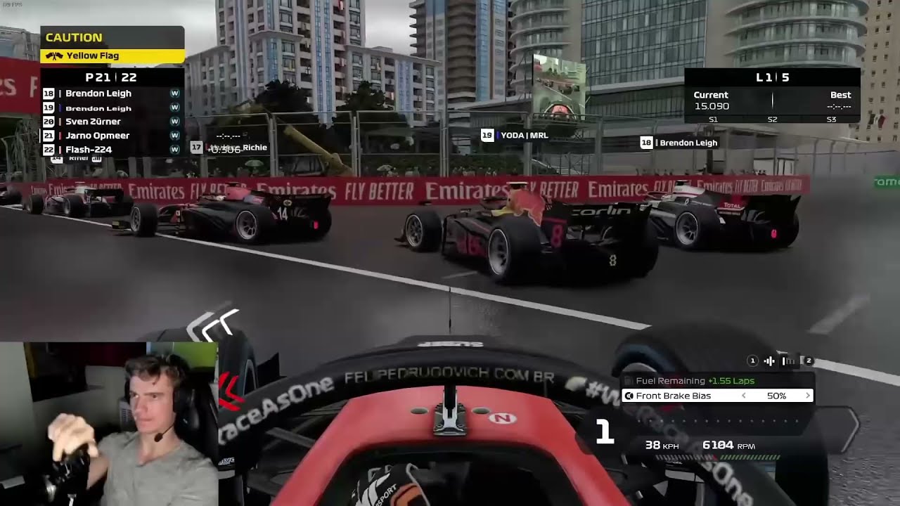 Jarno Opmeer Trying To Get Through Traffic Hour On Baku