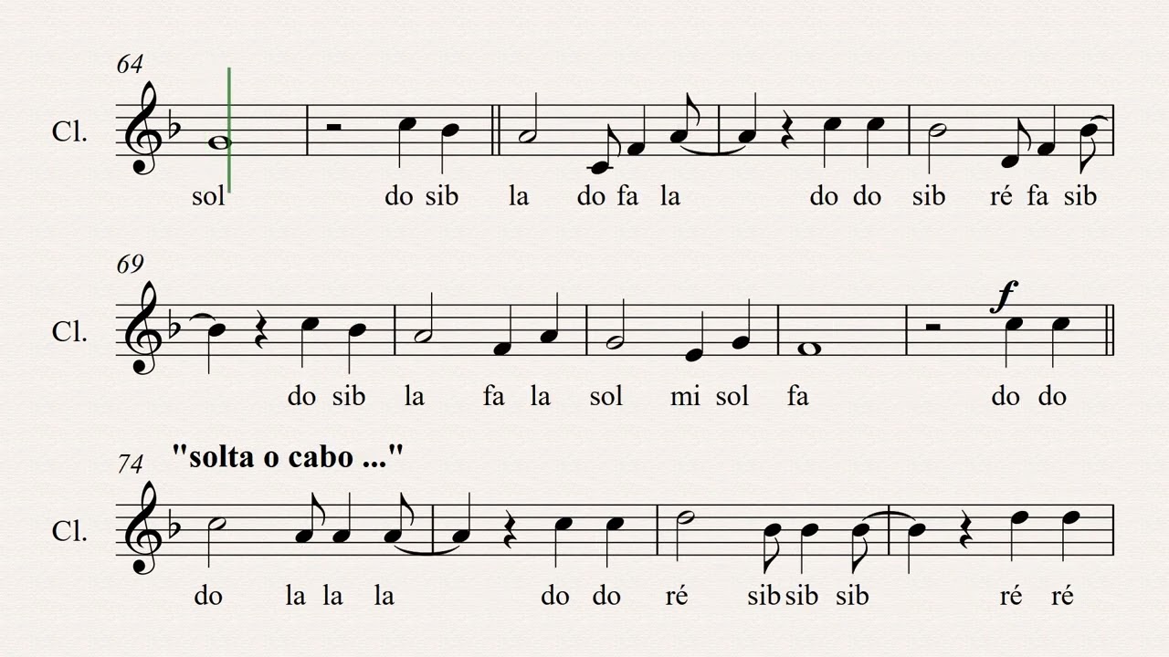 SOBRE AS ONDAS DO MAR | 467 Harpa Cristã [ Partitura de Clarinete COM NOTAS ] 👇PARTITURA PDF👇