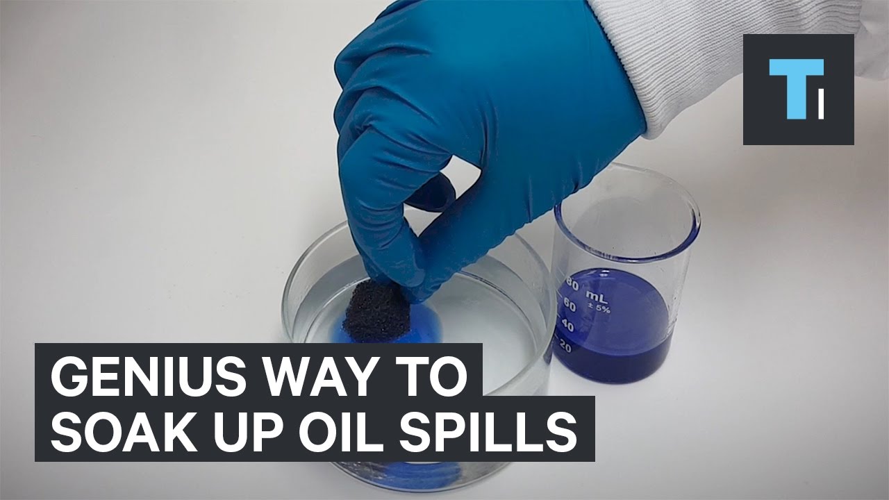 Genius way to clean oil spills with a sponge
