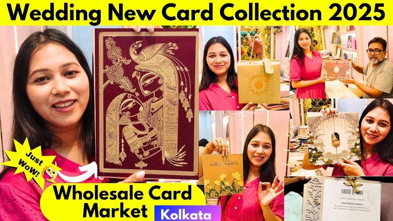 Exclusive Wedding Card Design in Kolkata | Unique Biyer Card Collection | Wholesale Card Market 2025