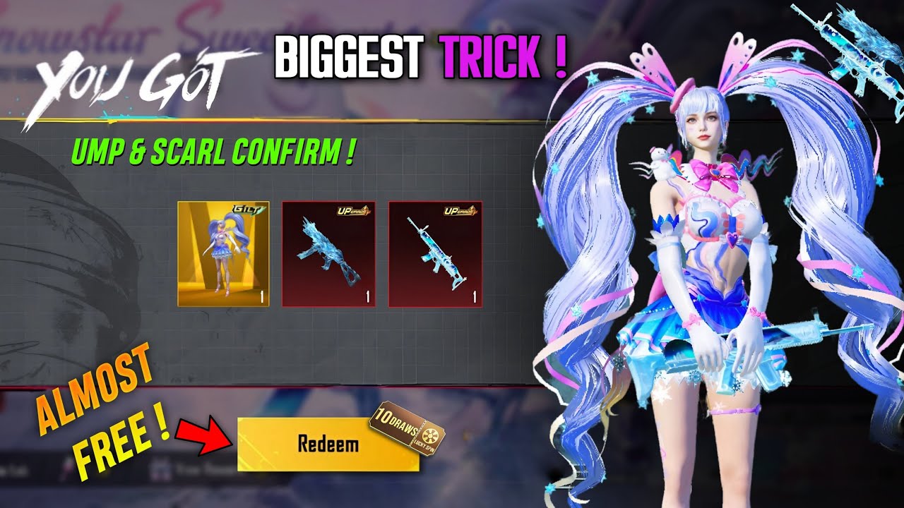 Unlock 100% Trick 😱 Almost FREE Glacier UMP & Glacier SCARL | New Ultimate Set Crate Opening Trick !
