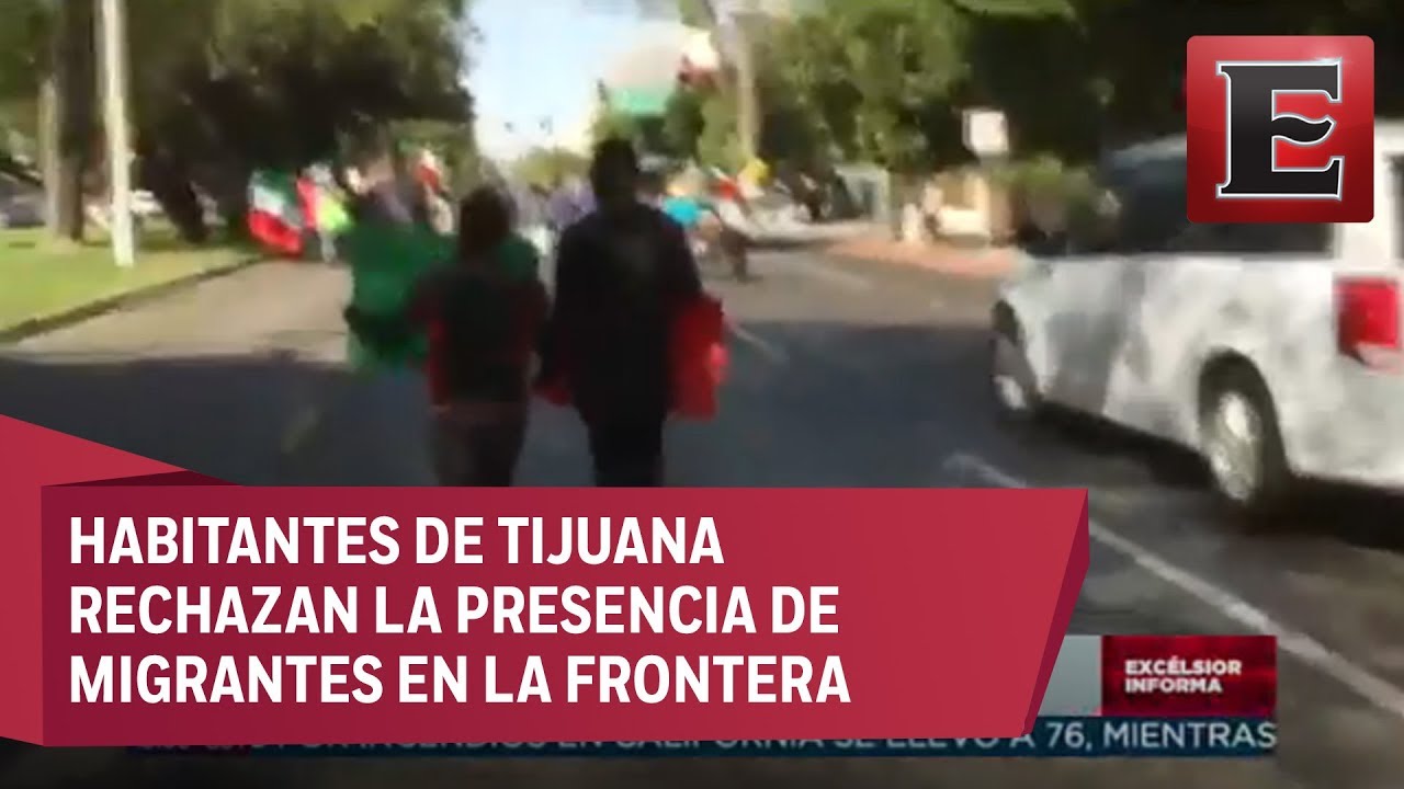 Realizan marcha antimigrante en Tijuana