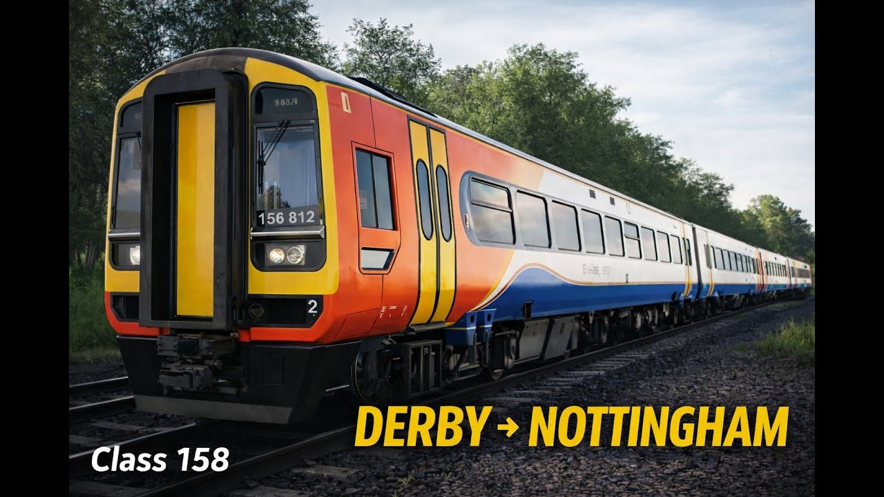Train sim world 6 Derby to Nottingham in the 158