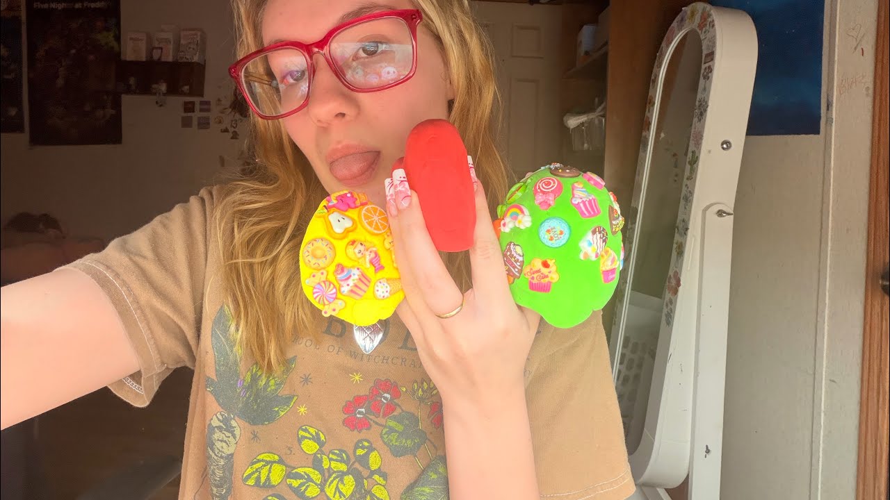 ASMR tapping and scratching on clay foam boards