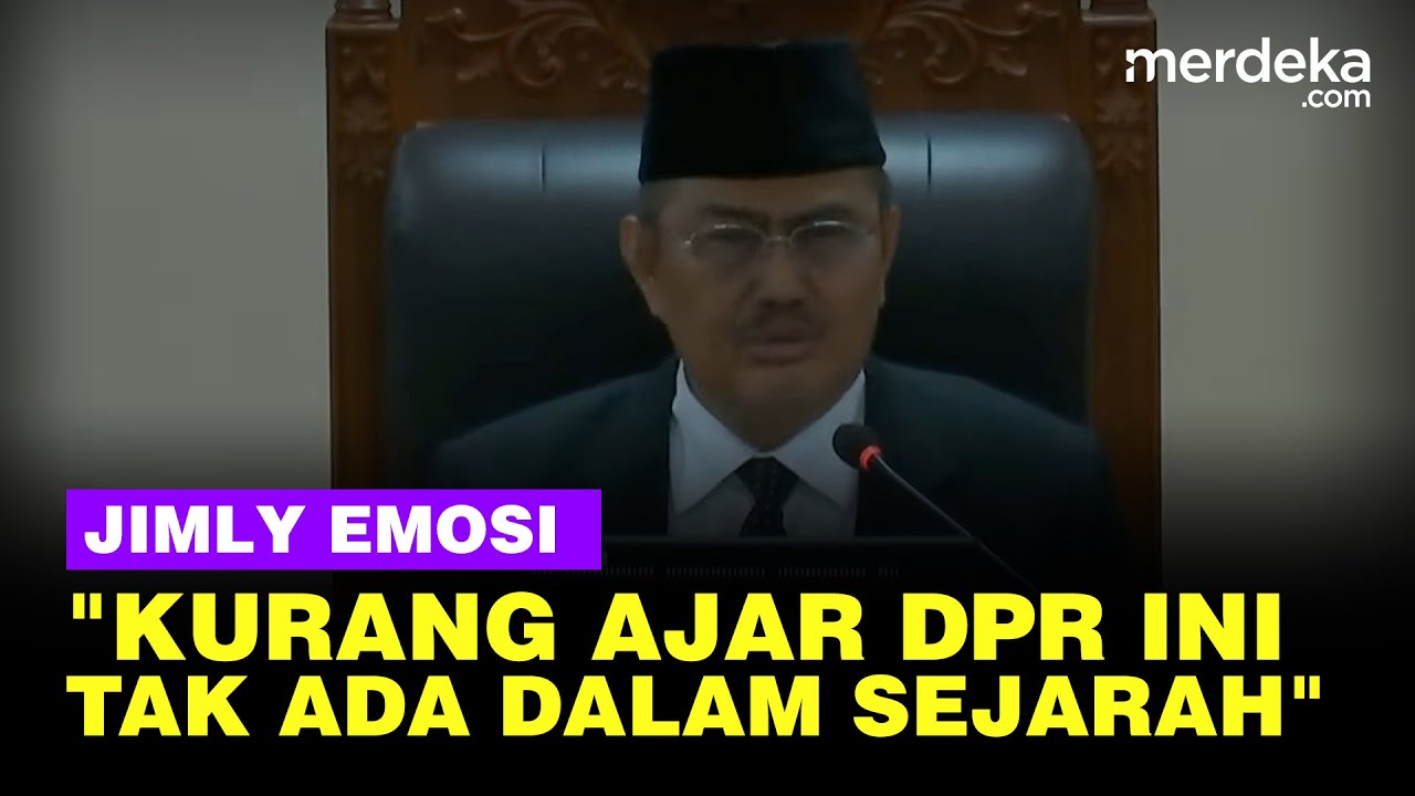 Ketua MKMK Jimly Asshidiqie Emosi Pada DPR Soal Hakim MK: Kurang Ajar, itu Salah!