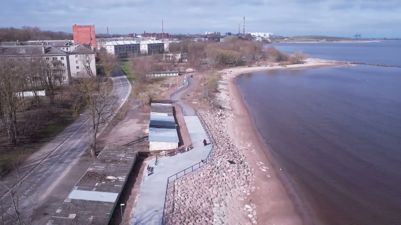 Valmis osa promenaadis Sillamäel13.04.2024.   Законченная часть променада в Силламяэ 13.04.2024.