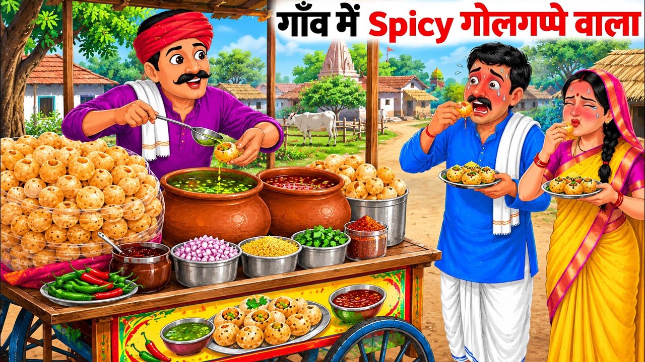 The Spicy Golgappa Seller in the Village | The Spicy Golgappa Seller in the Village | Hindi stori...