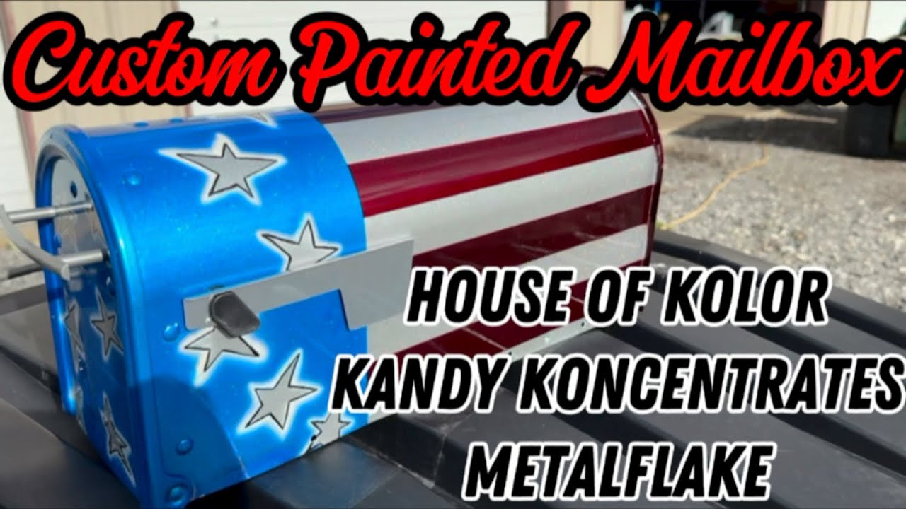 METAL FLAKE MAILBOX CUSTOM PAINT JOB Candy Concentrate, Airbrush, auto/motorcycle