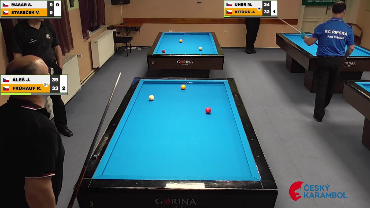 Czech Championship | 3-cushion | MT | Jan Ale&scaron; v Roman Fr&uuml;hauf