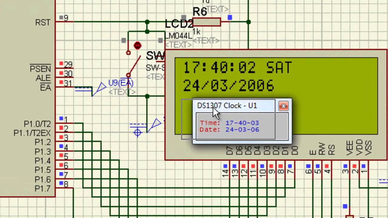 DS13207 RTC interfacing with 8051 microcontroller