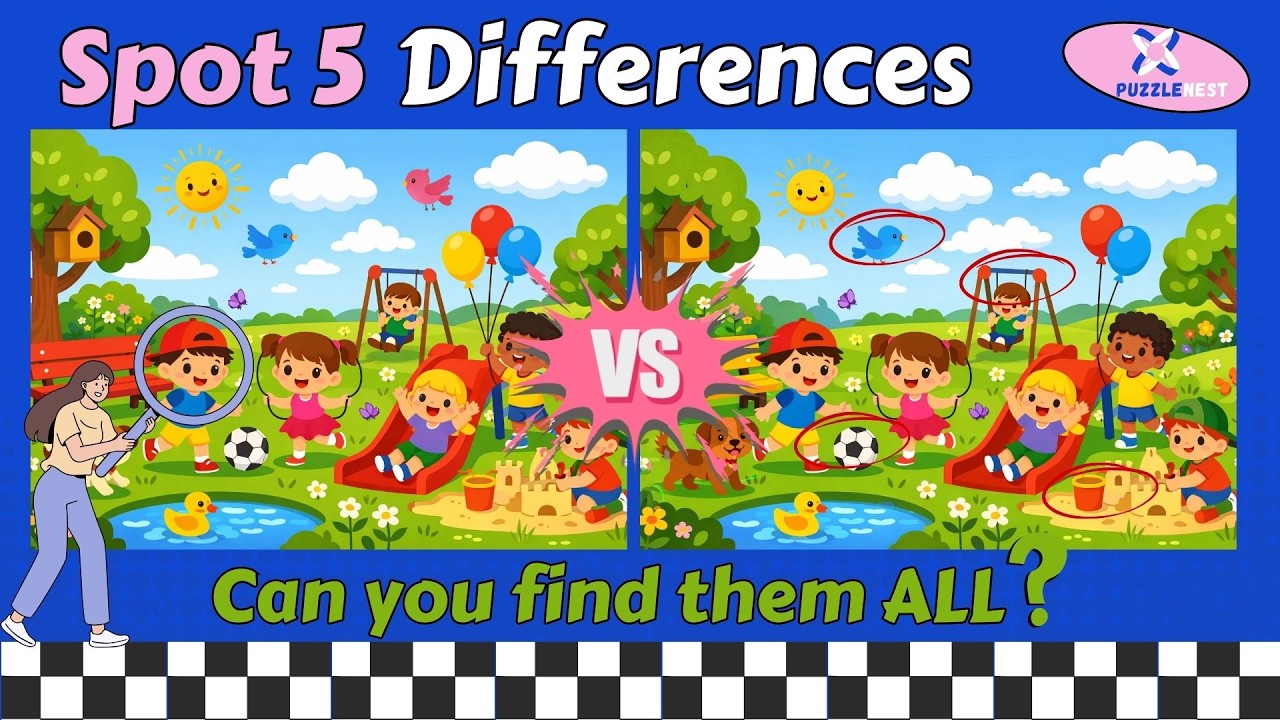 🔍 Spot 5 Differences! Find Them Before Time’s Up! Eagle Eyes Only! 🎯 Spot It If You Can!