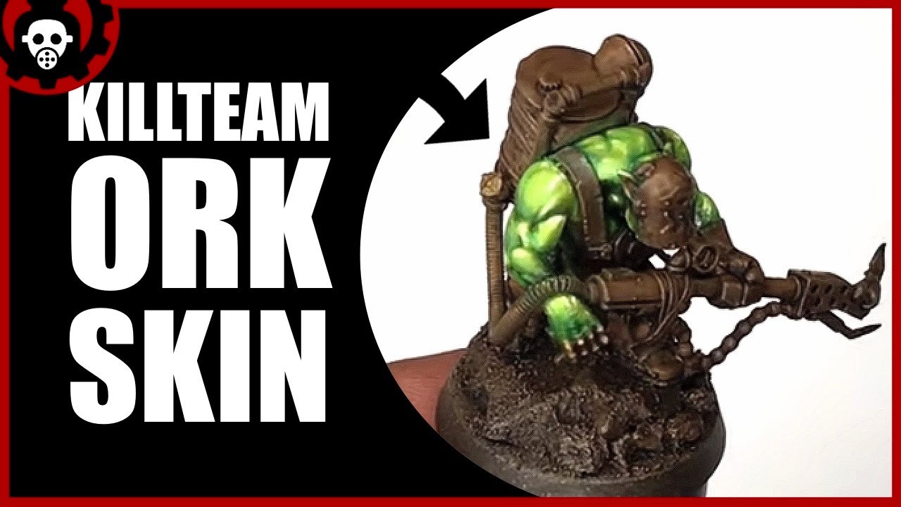 HOW To Paint Killteam Ork Green Skin | Vallejo Glaze Medium | Grafo Airbrush | verDC23 | 2021