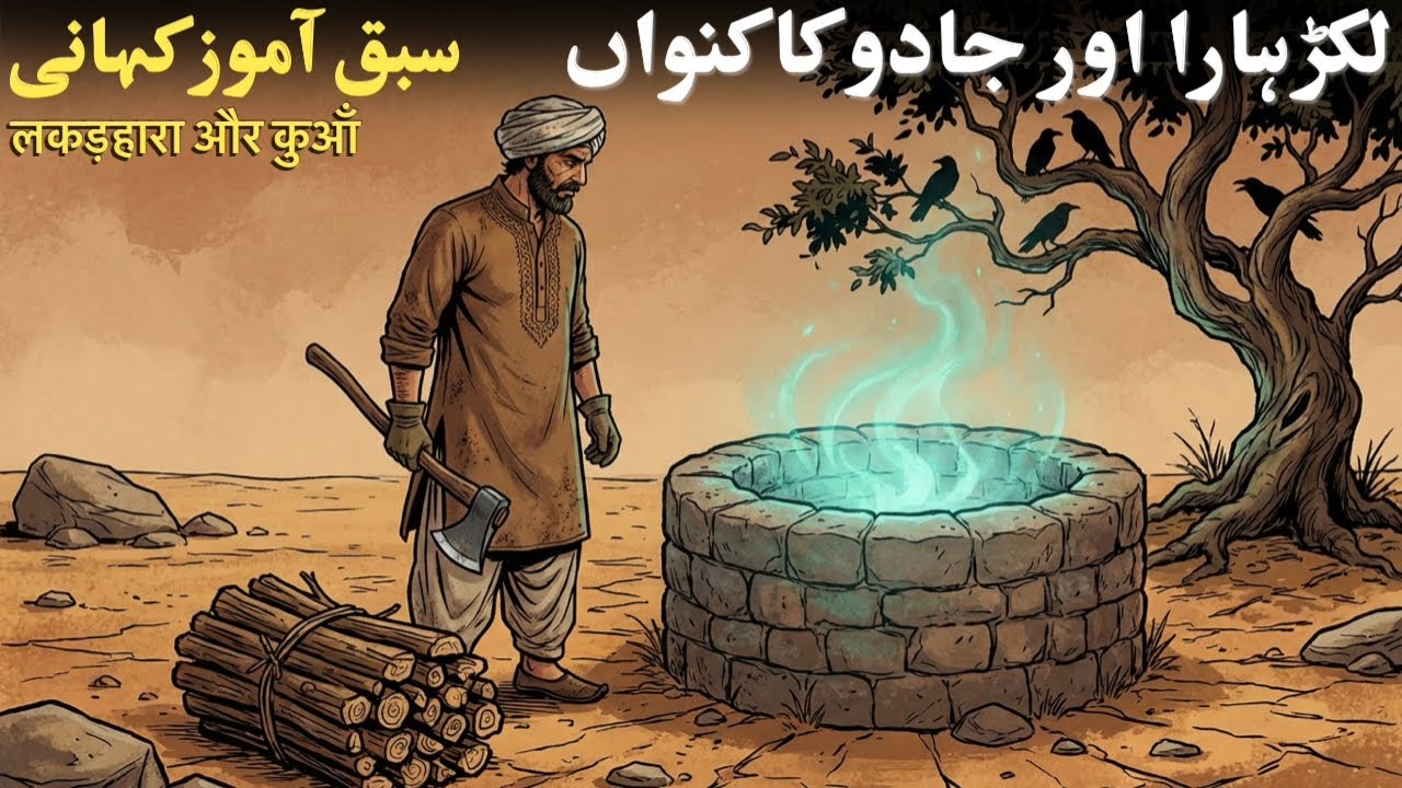 Lakadhara Aur Jadu Ka Kunwan | लकड़हारा और कुआँ | Urdu Moral Story