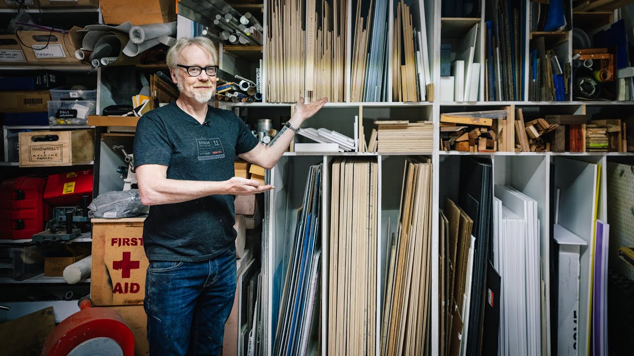 Adam Savage Reorganizes His Workshop's Material Storage!