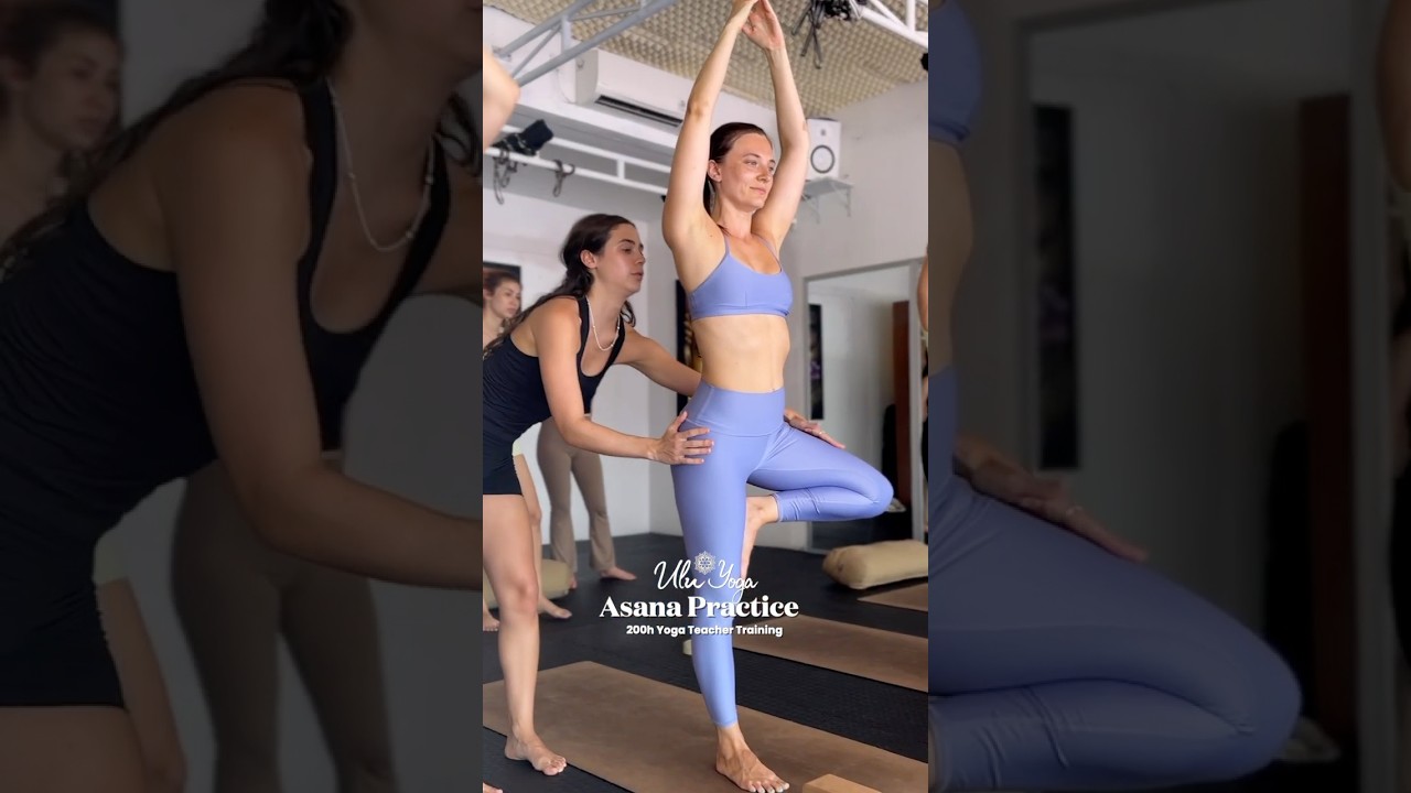 Hands on adjustments | ￼ Yoga Teacher Training in Bali #shorts #yoga