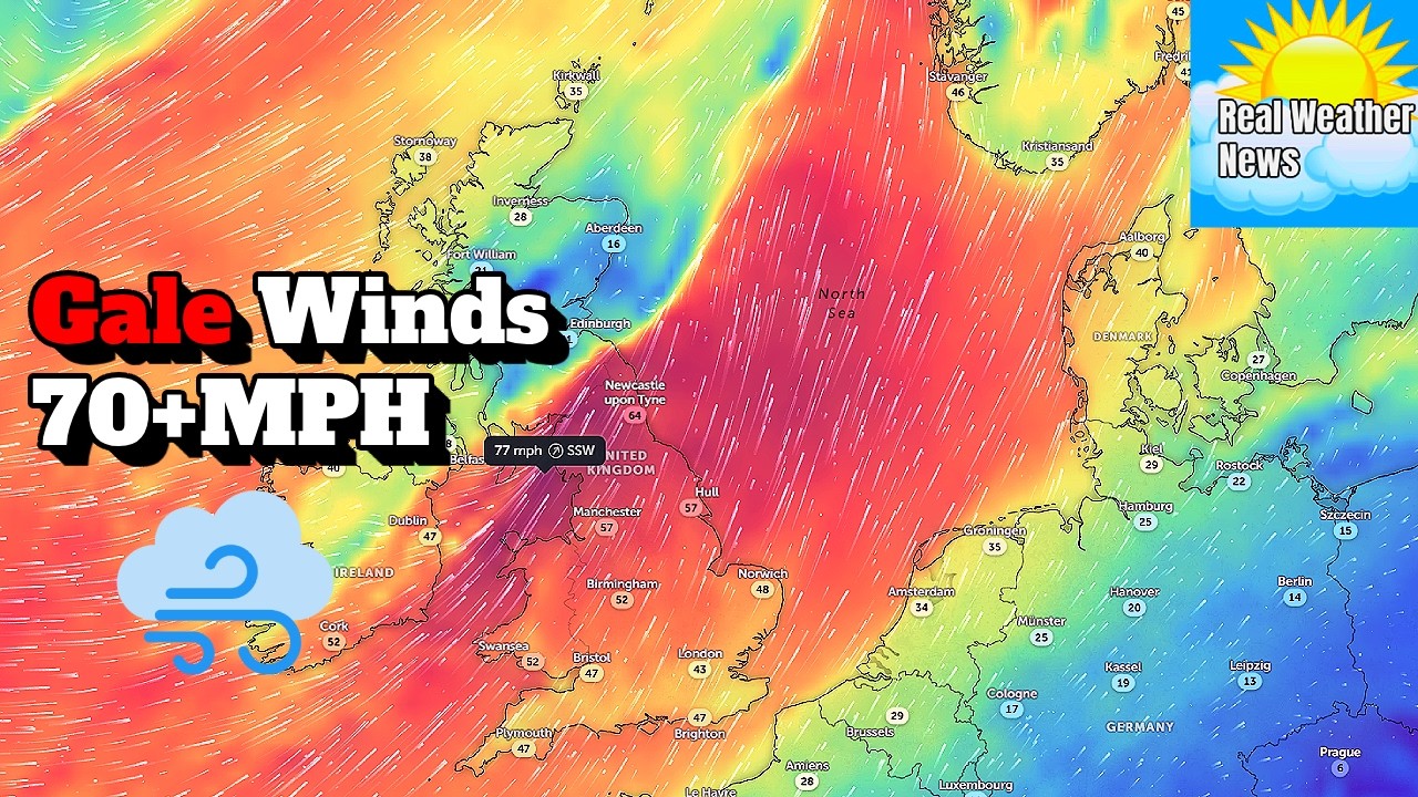STRONG GALE WILL HIT THE UK TODAY