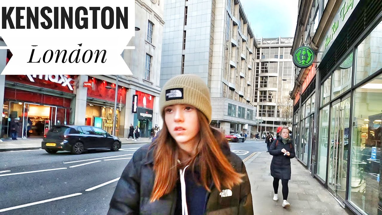 London Walk, Kensington Walk Part 1. High Street Kensington to Gloucester Road via Palace Gate. 4K