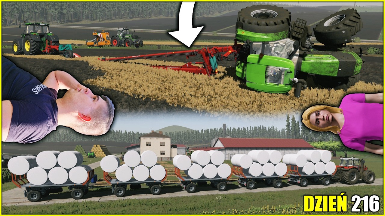 PŁUG ZAPADŁ SIĘ POD ZIEMIE😱 WIELKA SPRZEDAŻ KISZONKI I ZAKUPY😍┃ZAGUBIENI W LESIE 🔥 DZIEŃ ➡216┃FS 22