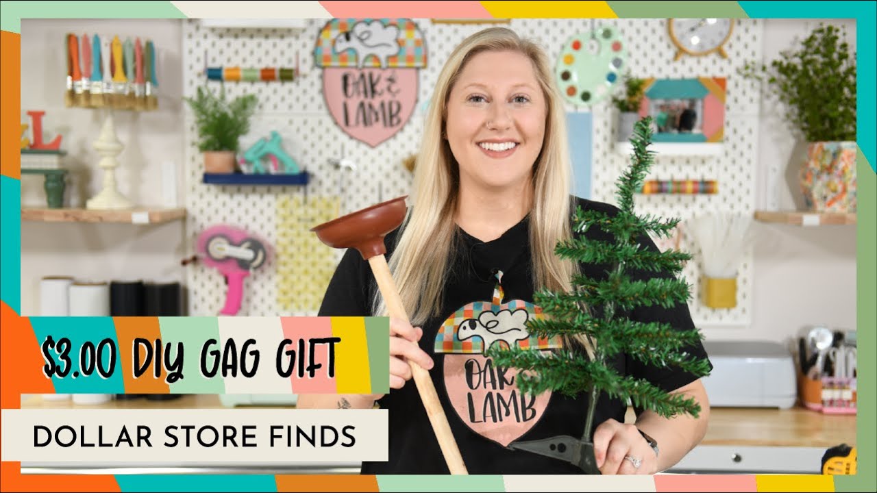 MUST SEE Dollar Store Gag Gift - $3 DIY Plunger Christmas Tree