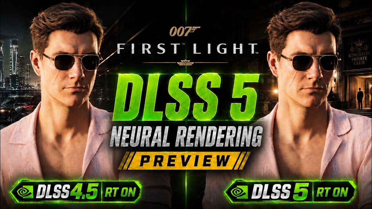 007 First Light DLSS 5 Neural Rendering Preview | DLSS 4.5 vs DLSS 5 RT ON