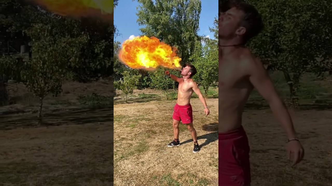 KOENTJE CAN DO FIRE BREATHING BACKLIP🔥