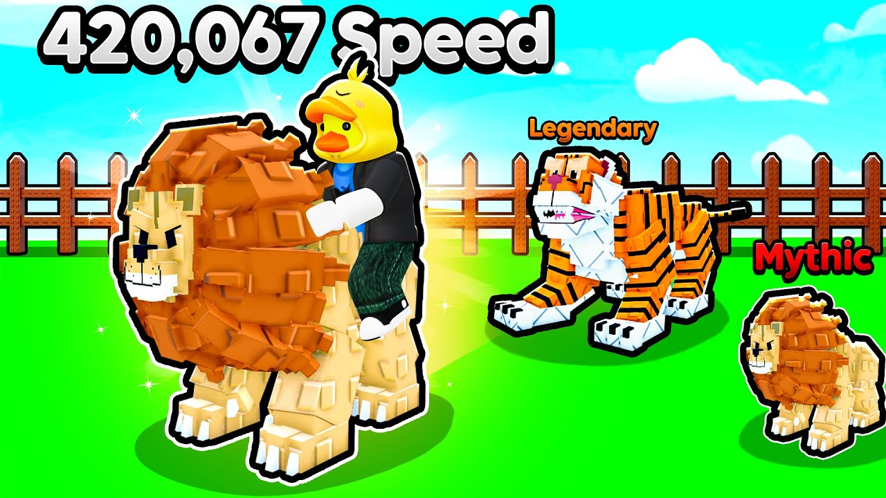 Я вырастил САМЫХ БЫСТРЫХ легендарных животных в Roblox Raise Animals!