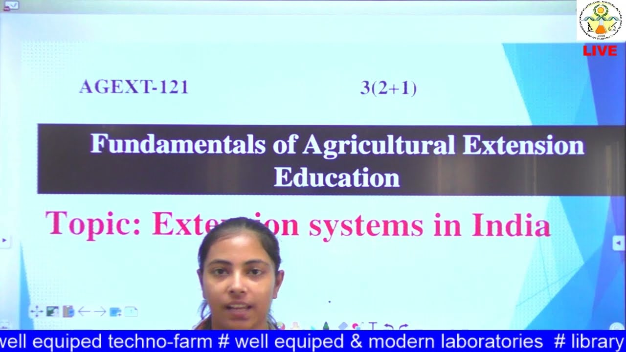 AGEXT 121 Lecture 6 Part-I Extension Systems In India