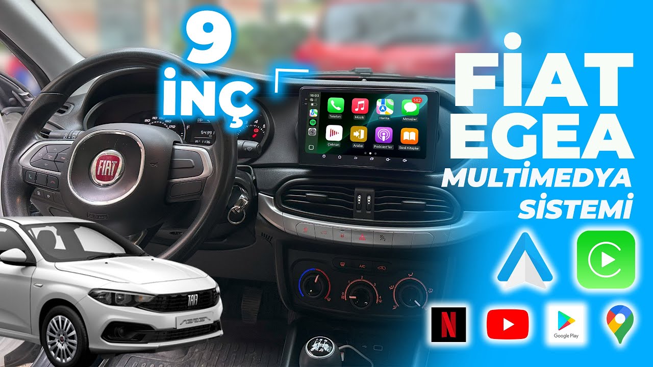 Fiat Egea (2015-2024) ➡  Carplay AndroidAuto Destekli Android Multimedya Sistemi 22-490