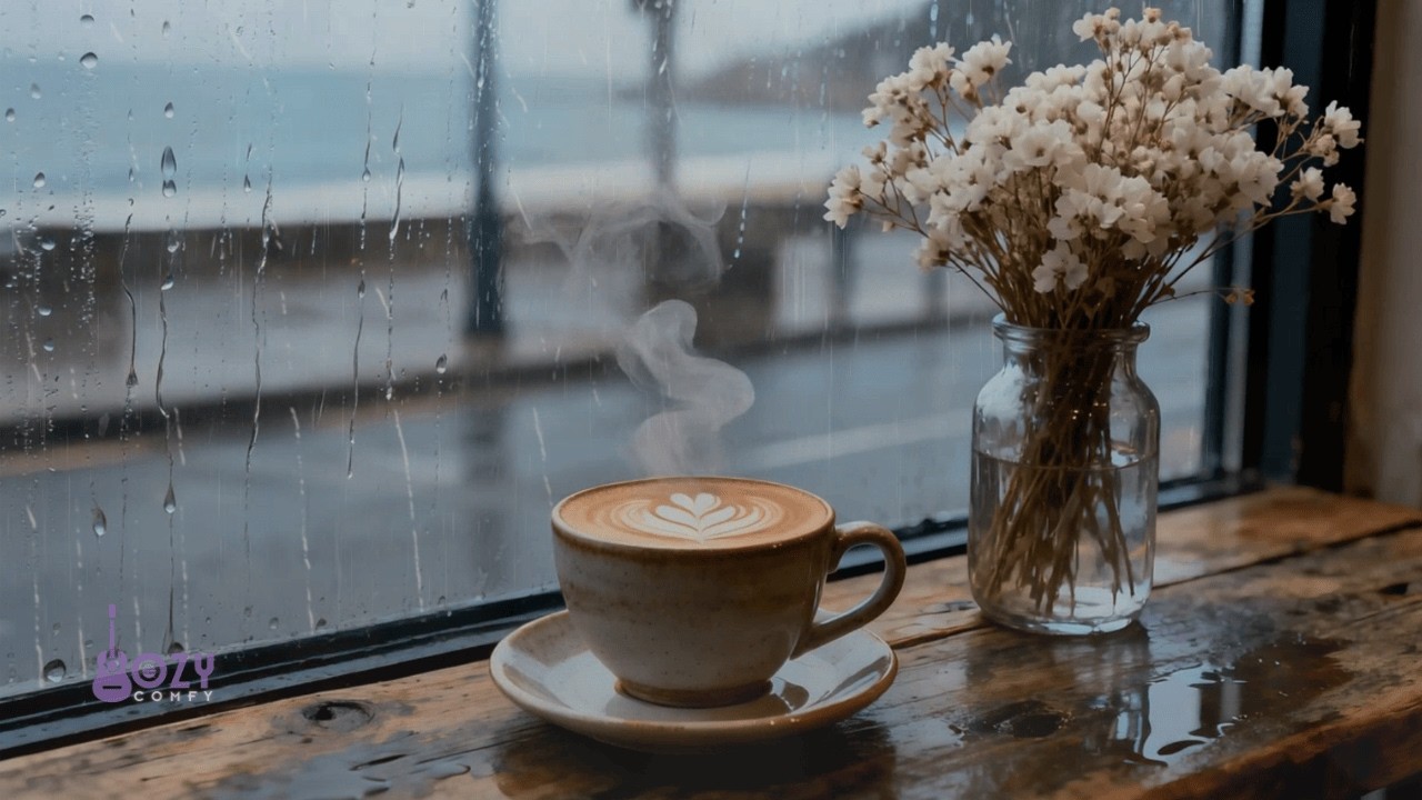 Peaceful Acoustic Guitar &bull; Rainy Day Ambience for Calm & Relaxation | Dozy Comfy