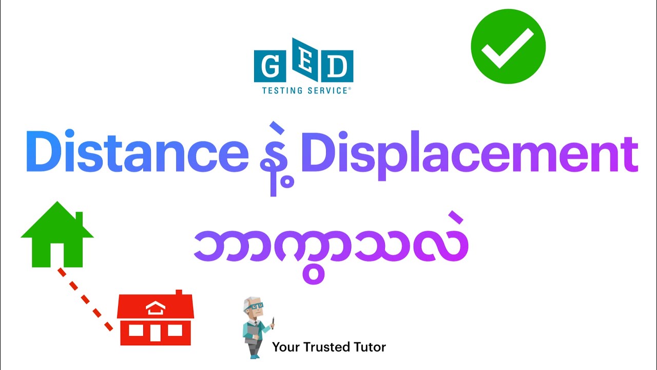 Distance Vs Displacement | distance နဲ့ displacement ရဲ့ ခြားနားချက် #ged #science #physics