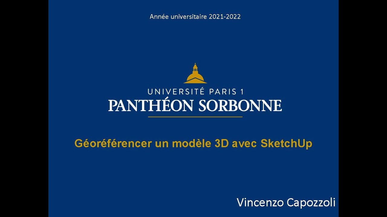 Géoréférencer un modèle 3D avec SketchUp
