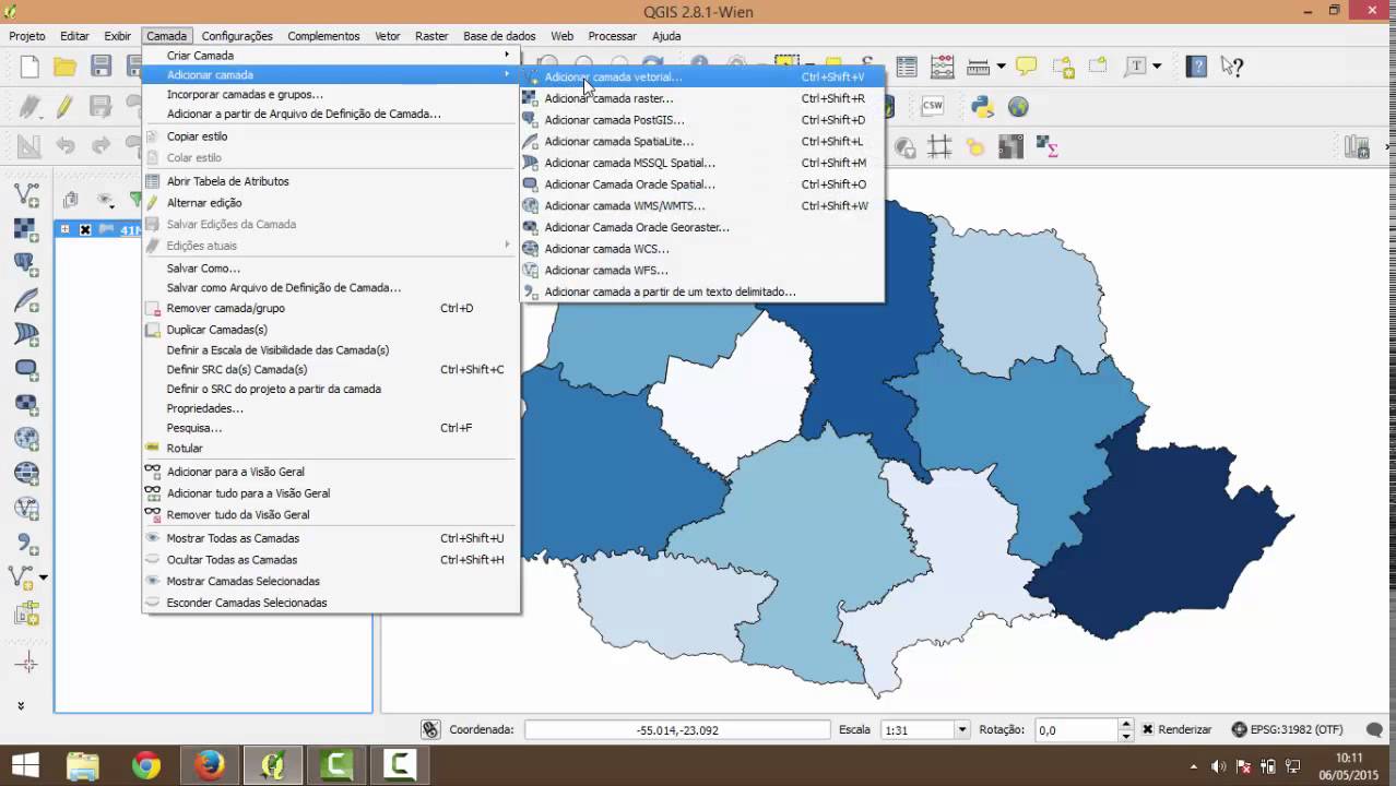 Mapas Temáticos - Exercícios - QGIS