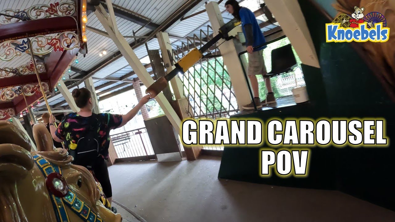 Grand Carousel POV (4K 60FPS, 2022), Knoebels Brass Ring Carousel | Non-Copyright