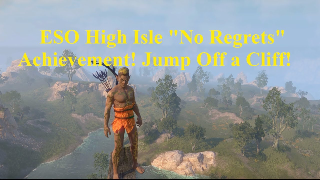 ESO High Isle No Regrets Achievement! Jump Off a Cliff!