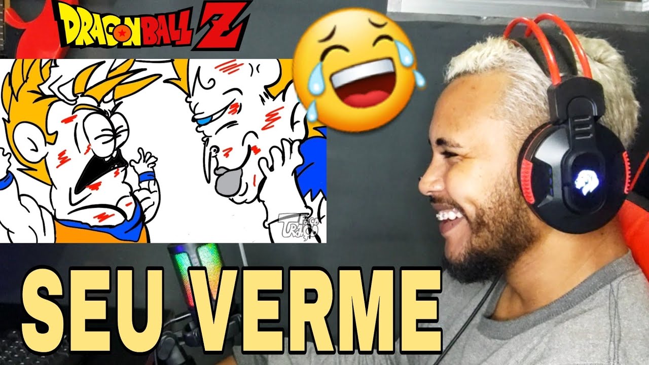 MORRI😂 GOKU VS VEGETA (Animação Faço Traço) REACTION