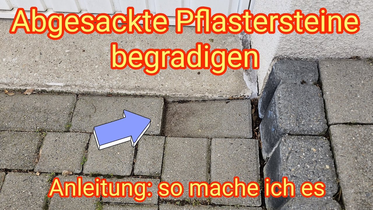 Abgesackte Pflastersteine begradigen - so einfach mache ich es ohne Beton, Anleitung / Tutorial