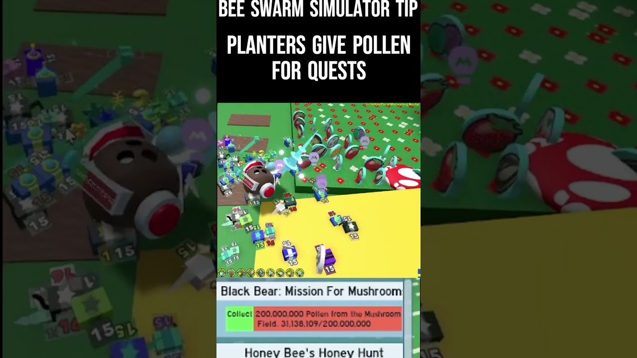 BSS Tip: Planters Give Pollen for Quests