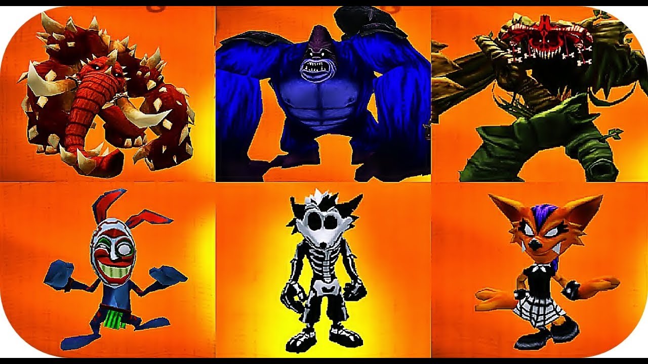 Crash Lucha de Titanes Español Todos los Personajes y Enemigos