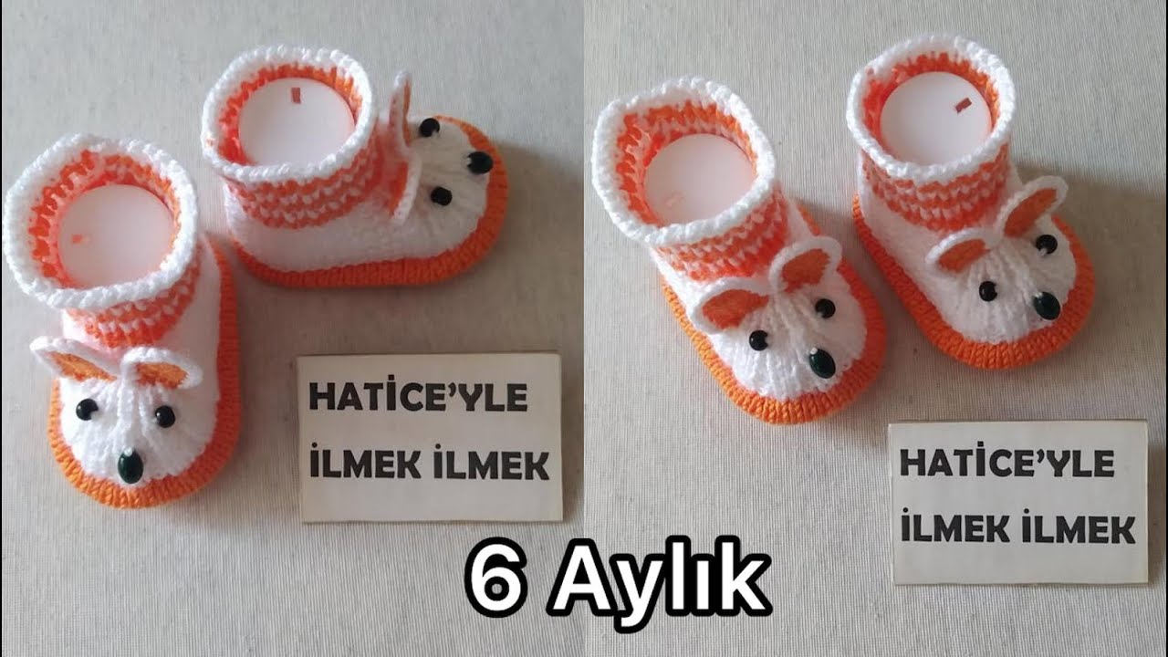 Sevimli Bebek Patik Yapımı 6 Aylık Küçük Güzel Fare Kullanışlı Kız Erkek Çocuk Örgü Bot Çorap Tarifi