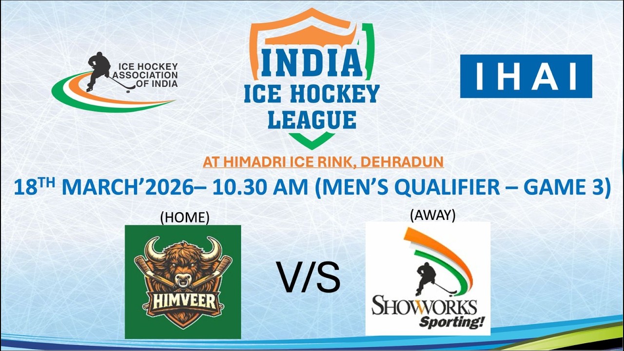 HIMVEER VS SHOWWORKS SPORTING ( MEN'S QUALIFIER- GAME 3) || HIMADRI ICE RINK DEHRADUN ||