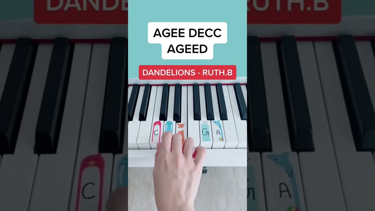 EASY Version: Dandelions - Ruth B. #easypianotutorial #pianobeginner #howtoplaypiano #summypiano