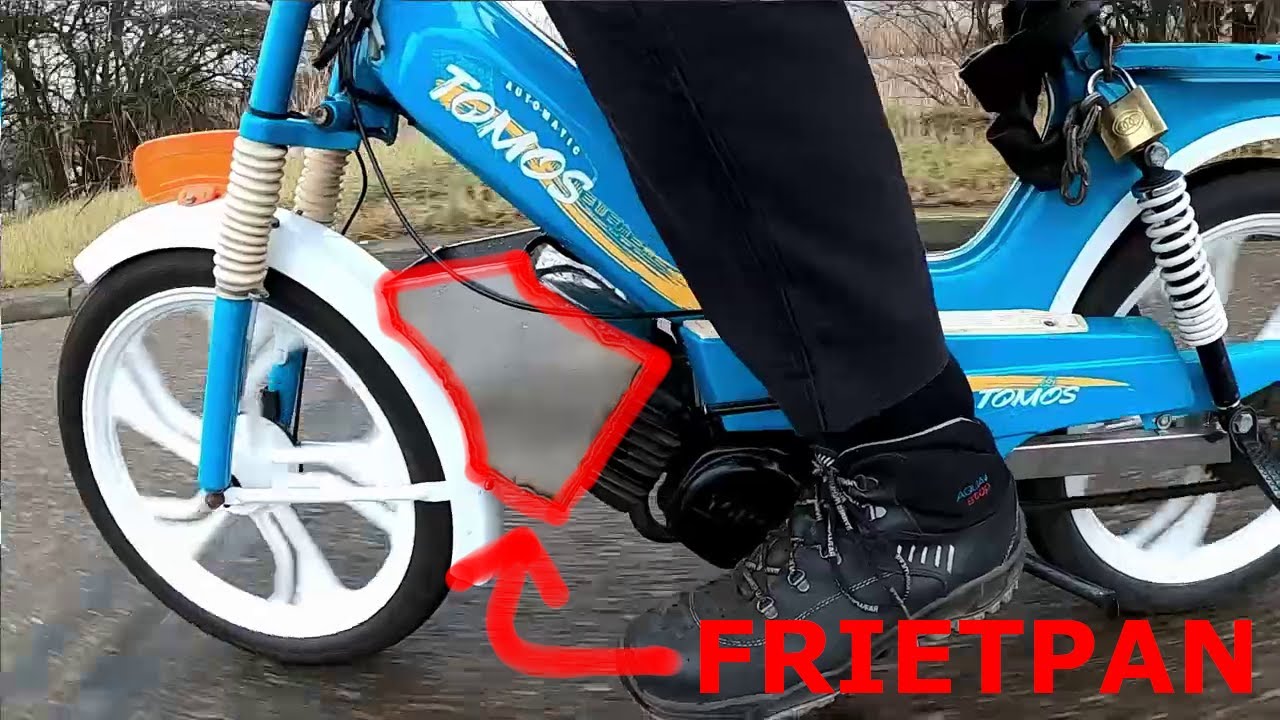Ik heb een Frietpan op mijn brommer gemaakt