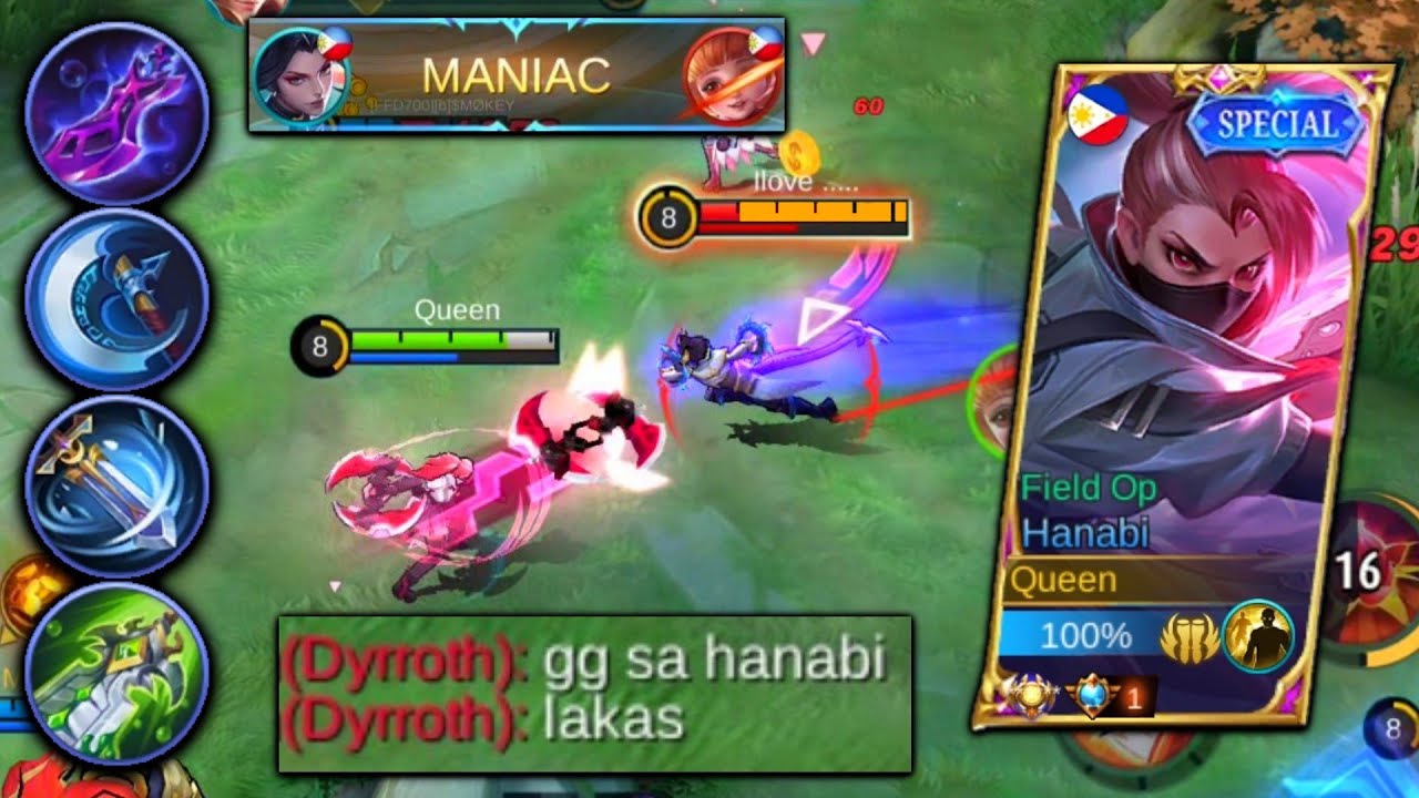 MANIAC! HANABI BEST BUILD | Top 1 Global Hanabi