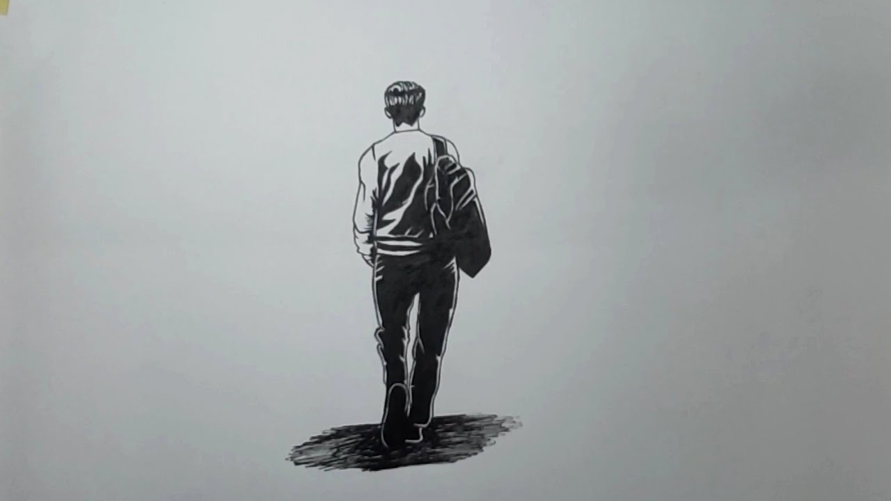 how to draw a alone boy|easy drawing Thazni drawing 