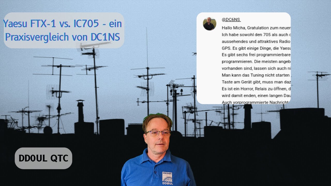 Yaesu FTX-1 vs. IC705 - ein Praxisvergleich von DC6NS #1750Hz #optimalerWinkel #Betrachtungswinkel